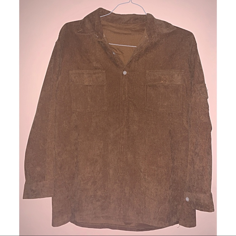 Brown Corduroy Button Up